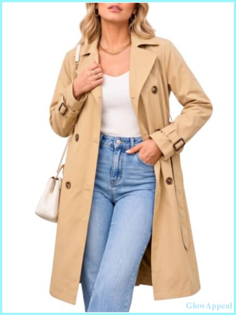 Oversized Lapel Trench Coat, Lightweight Mid-Thigh Layer, Machine Washable